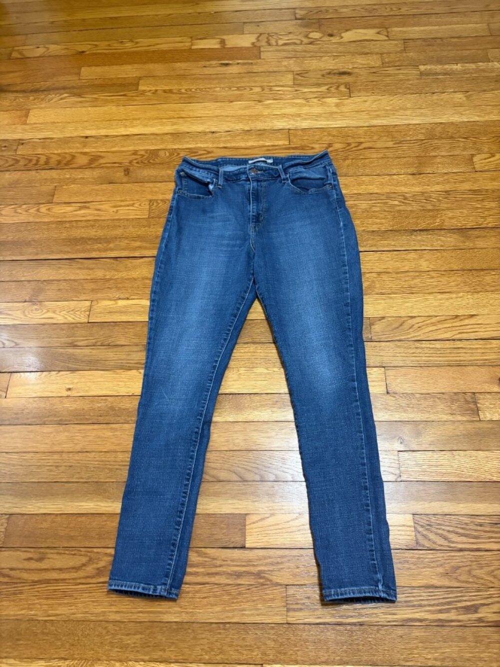 Levi's 721 High Rise Skinny Jeans Womens Size 32 Blue Stretch Denim Pants 32x30